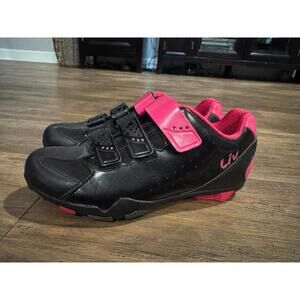 Liv Womens Shoes Fera 2 Off-Road Bicycle Shoe Black Pink Size 7 EUC
